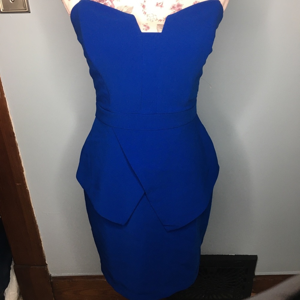 ADELYN RAE Nordstrom strapless royal blue dress XS